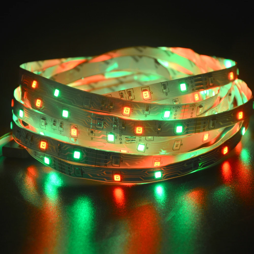 6 цветов DC 12 В 5 м 300 светодиодный s 2835 SMD ярче чем 3528 3014 RGB светильник полоска по