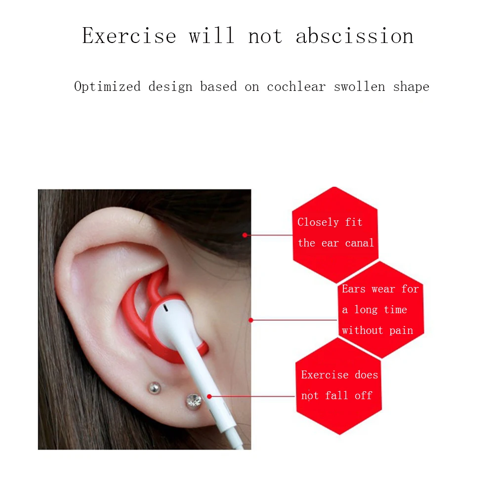 

2Pair Air Pods Earphone Silicone Case Anti-shedding Painless In-Ear Eartips Ear Cap For Apple Airpods Protection Accessories
