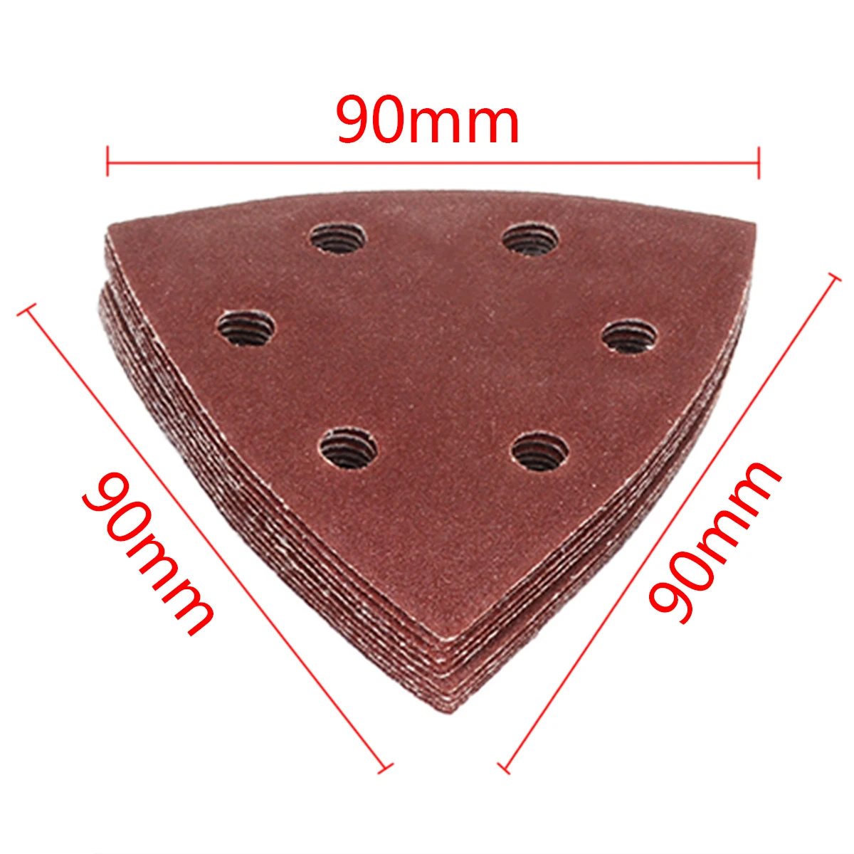 50Pcs 90mm Sandpaper Triangle Sanding Sheets Mouse Detail Sander Pads 40 60 80 100 120Grit For Grinding Machines Abrasive Tool