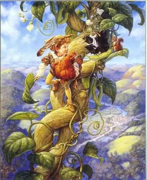 

45-55-Needlework Crafts 14CT unprinted embroidery French DMC Quality Counted Cross Stitch Kit DIY Oil painting Jack And the
