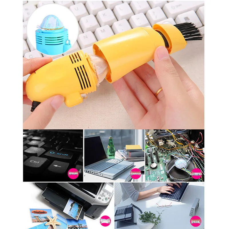 

Handheld Mini USB Vacuum Cleaner Dust Cleaning Brush Kit Computer Cleaning brush keyboard vacuum cleaner dropshipping
