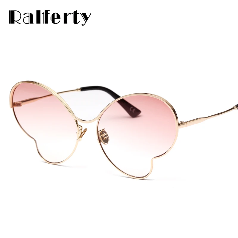 Ralferty дизайнерские женские солнечные очки бабочка модные очки аксессуары карамельные розовые солнцезащитные очки UV400 женские Oculos W18966