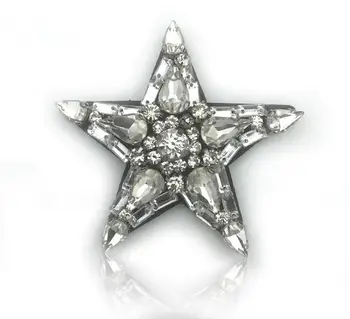 

Star Rhinestone Crystal Diamond Patches for Shoes Bags Dresses Size 6.2*6.2cm 30pcs/lot In Stock DIY Craft Supplies