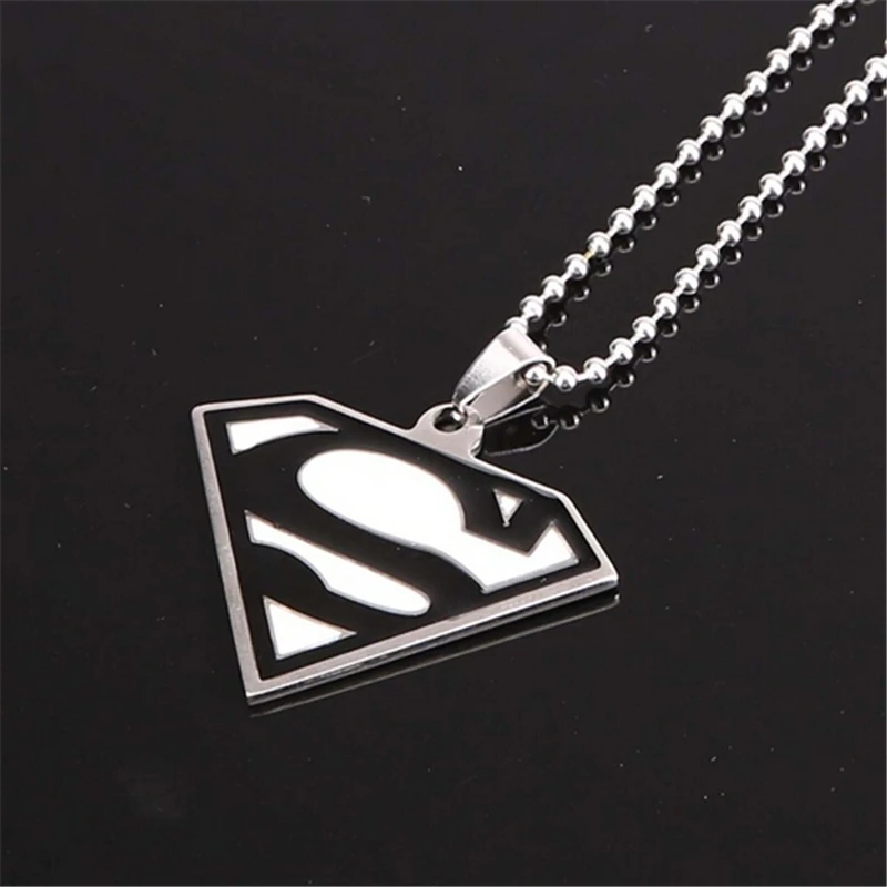1 шт. золотое ожерелье с логотипом Super S изящное Супермена Женская Длинная цепочка