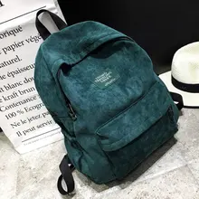 

Vintage Backpack For Women Large Capacity Zipper School Bag Kanken Mochila Velvet Backpack For Teenager Girls Female Rucksack