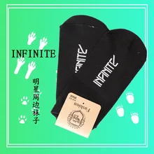 [MYKPOP] Бесконечные Черные хлопковые носки для унисекс KPOP вентиляторы коллекция SA18072306