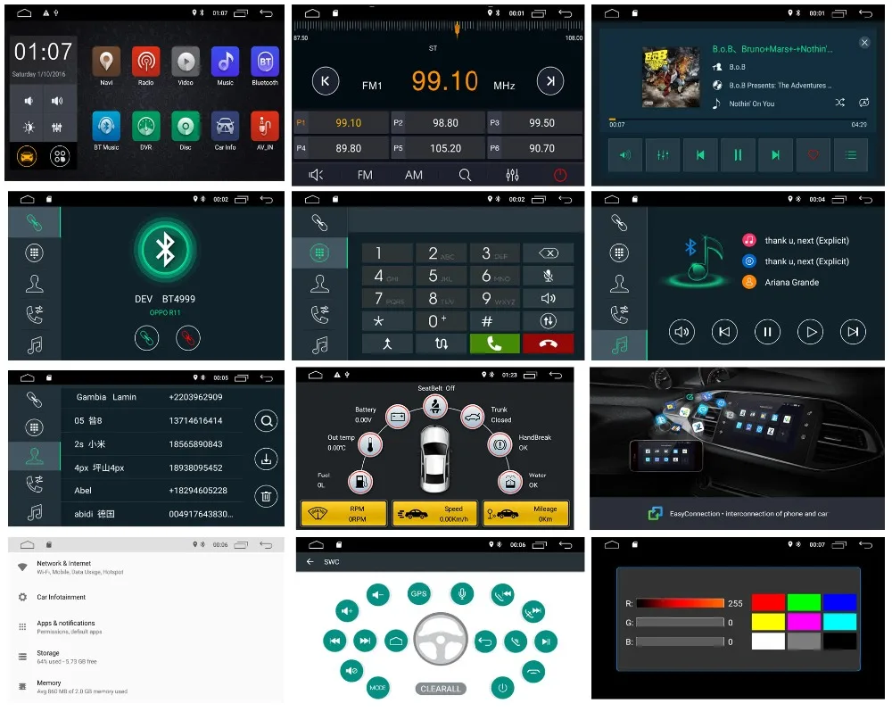 Sale Android 9.0 car stereo 2 double din player gps nav wifi 7" touch screen In dash head unit Universal 1024*600 0