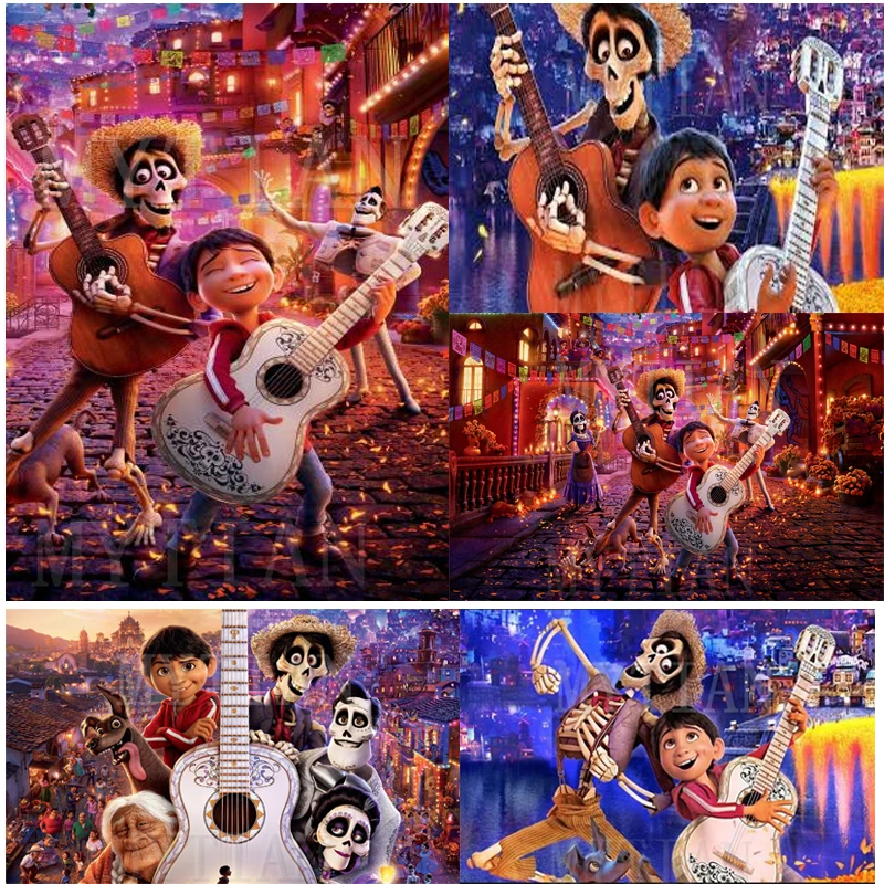 

full Round/square drill cartoon movie coco 5D DIY diamond painting embroidery pattern 3d cross stitch kits room art decor crafts
