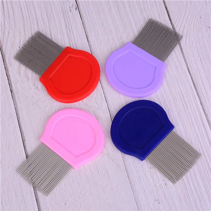 

Random Color 1PC Stainless Steel Hair Lice Comb Brushes Terminator Fine Egg Dust Nit Free Removal