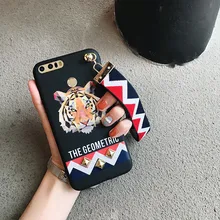 Tiger rabbit Animal Stud Rivet strap Case For Huawei P9 P10 plus mate 7 8 9 Honor 6 V8 4X 5X 6X NOVA Soft TPU Back Funda Cover