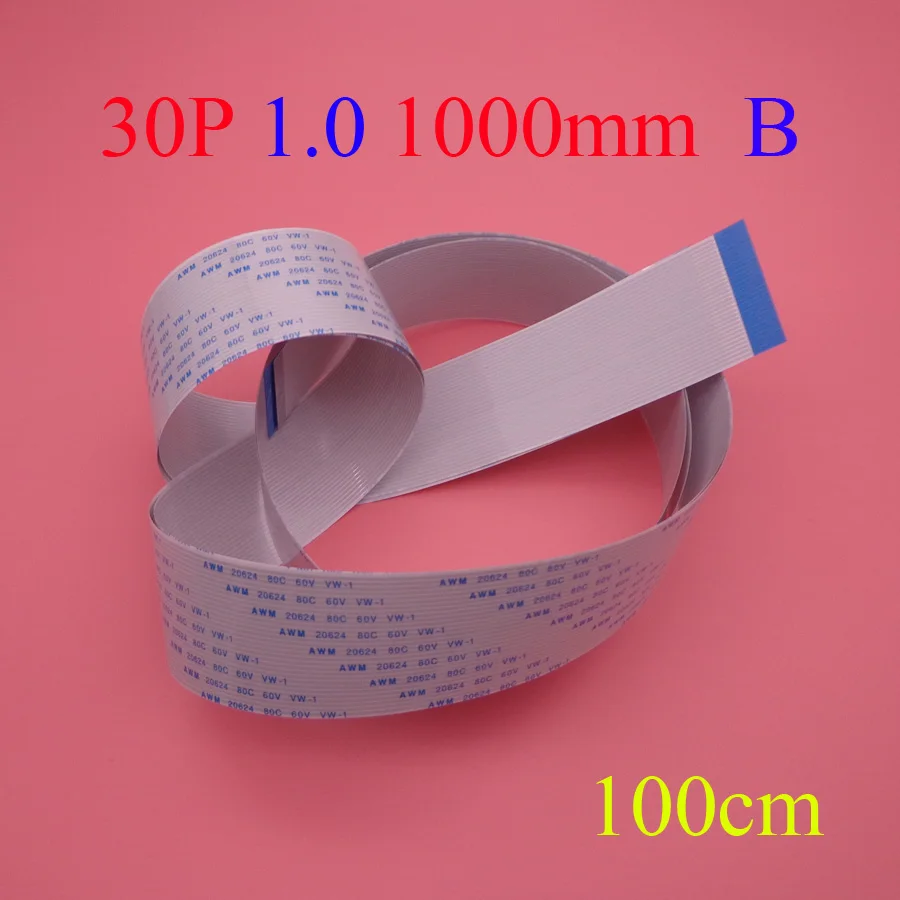 

10pcs 30pin reverse direction New FFC FPC flat flexible cable 1.0mm pitch 30 pin Length 1000mm Ribbon Flex Cable