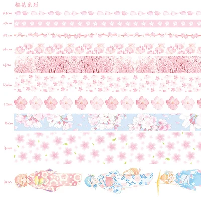 10pcs/lot Ocean Stars Wisteria Floral Cute Paper Masking Washi Tape Set Japanese Stationery Kawaii Scrapbooking Supplies Sticker - Цвет: K