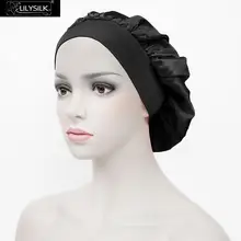 LilySilk шапка спящий шелк натуральный 19 Momme ночной головной убор для сна волосы один размер Ночной Люкс