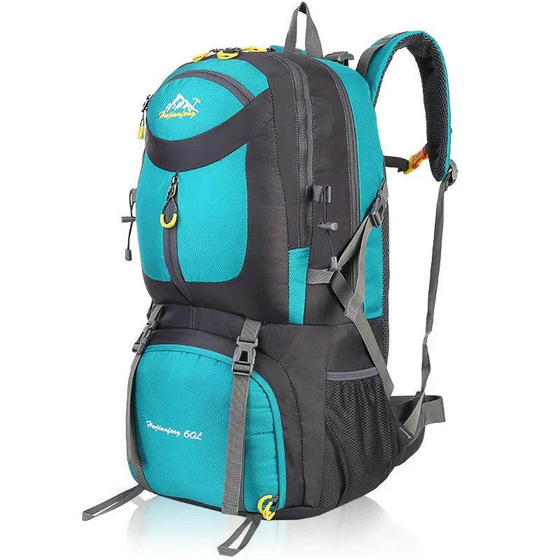 HUWAIJIANFENG Outdoor backpack sports bag hiking cycling bag climbing 50L waterproof travel backpack big load backpack 8 colour