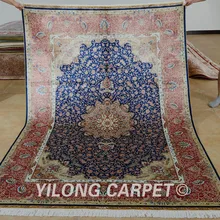 Yilong 5'x7. 5' ручной работы Шелковый Vantage ковер с изысканным принтом ручной работы Шелковый персидский коврик(1121