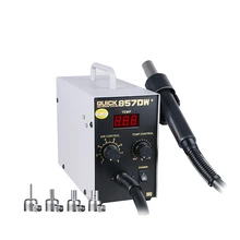 Быстрая 857DW+ паяльная станция 580 Вт Регулируемая станция горячего воздуха с нагревателем винтовой ветровой Воздушный пистолет SMD Горячая паяльная станция