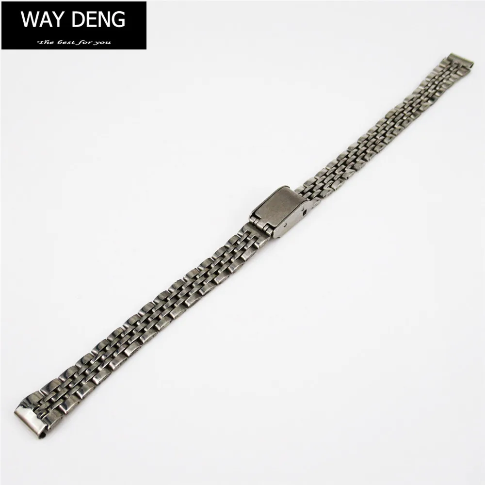 

Way Deng - Women's Silver Stainless Steel Watchband Replacement 8 MM Hook Buckle Wrist Watch Band Strap Bracelet - Y139
