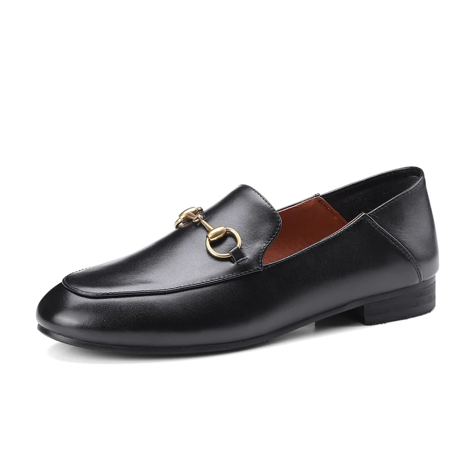 slip on leather mules womens