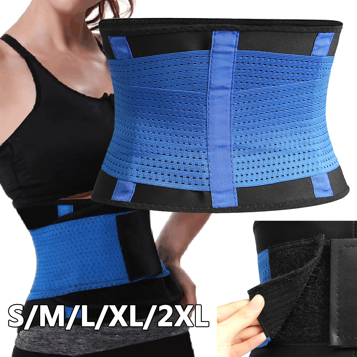 

Neoprene Body Waist Trimmer Belt Sports Corset Women Mens Fitness Slimming Tummy Control Belt Body Shaper Waist Support