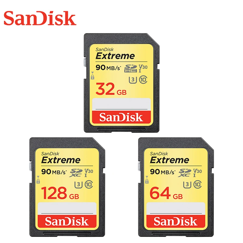 Sandisk memory card SD card 32gb 64gb 128gb Reading 90 MB support continuous shooting mode taken