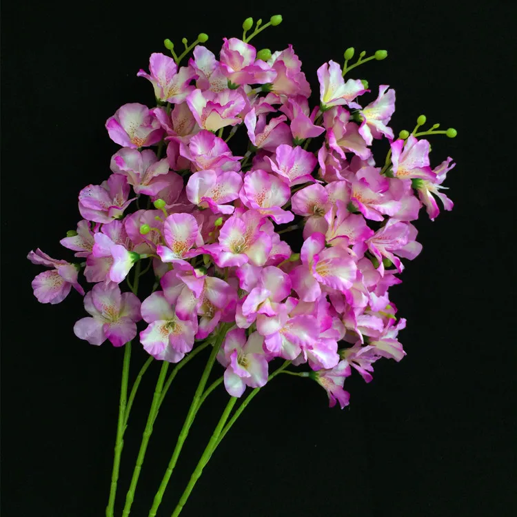 10 шт. искусственные цветы, орхидеи 20 голов/шт шелк Hollyhock поддельные Гибискус 27,5" для свадьбы дома