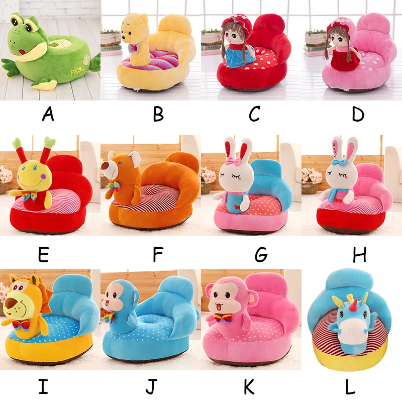 

Baby Support Seat Plush Soft Rideable Animal Baby Sofa Infant Learning Sit Down Chair Keep Sitting Posture Comfortable For Baby