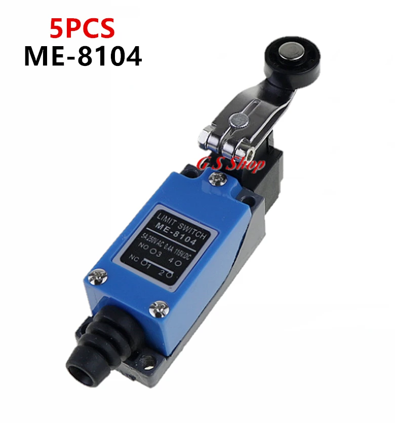

5PCS ME-8104 limit switch Rotary Adjustable Roller Lever Arm Mini Limit Switch TZ-8104Momentary