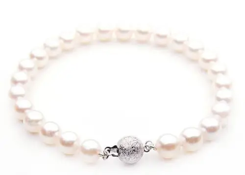 

Shipping >>>>> elegant 10-11mm round genuine south seas white pearl bracelet 7.5-8inch