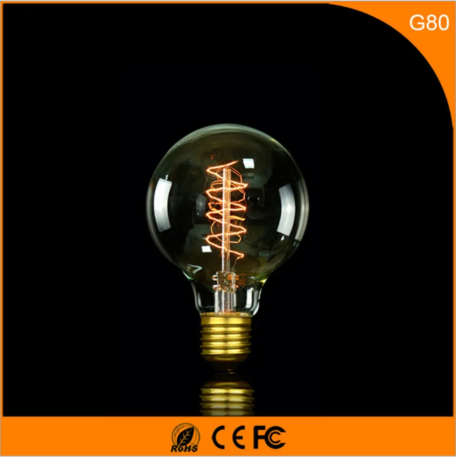 

50Pcs 40W Vintage Design Edison Filament B22 E27 LED Bulb,G80 Energy Saving Decoration Lamp Replace Incandescent Light AC220V