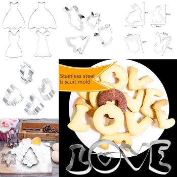 

New Cookie Cutter Set Biscuit Mold Fondant Cake Cutter DIY Kitchen Bread Cake Baking Decorating Tool Birthday Party Cookie Press