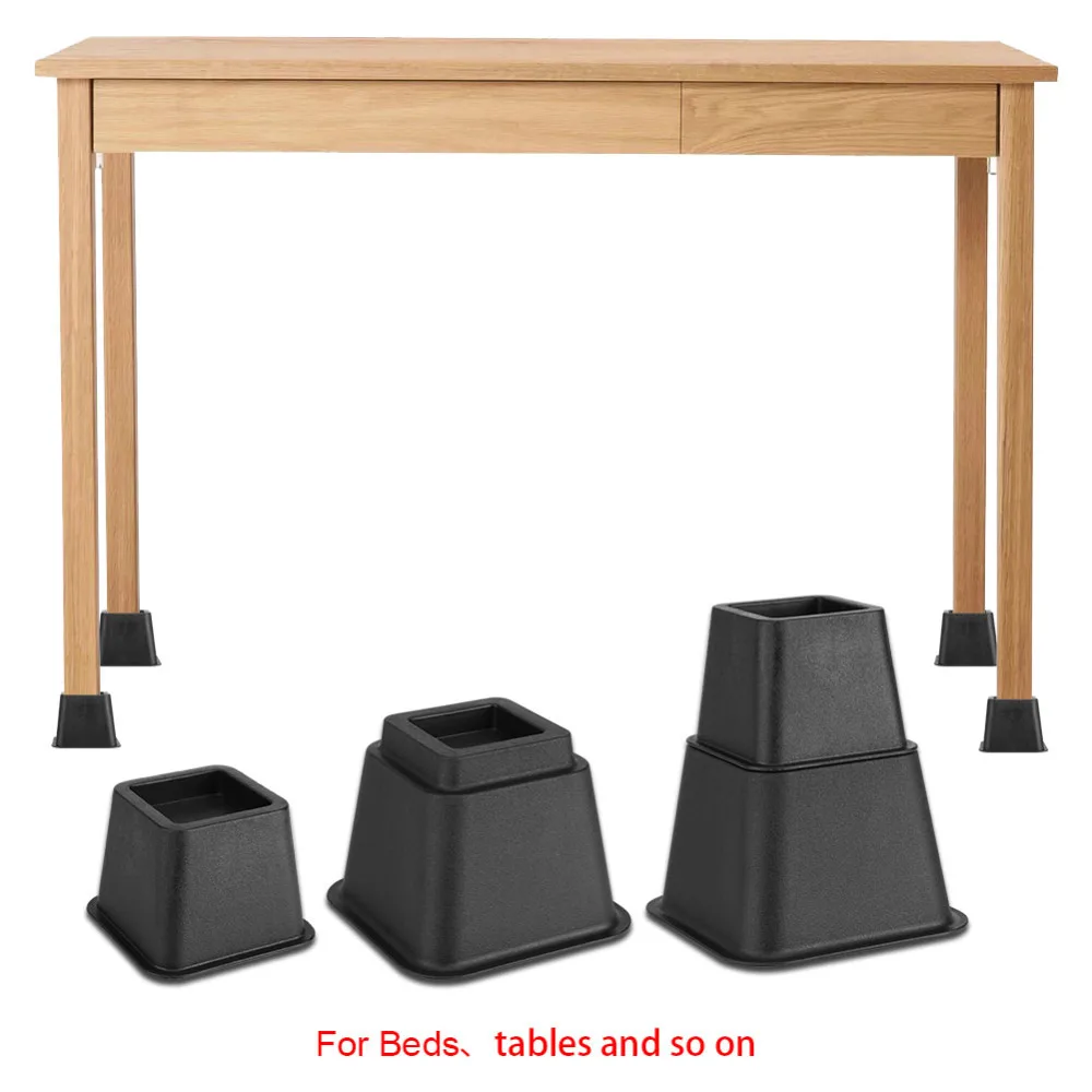 8pcs Bed Risers Set Chair Furniture Lift Blocks Elephant Feet Furniture