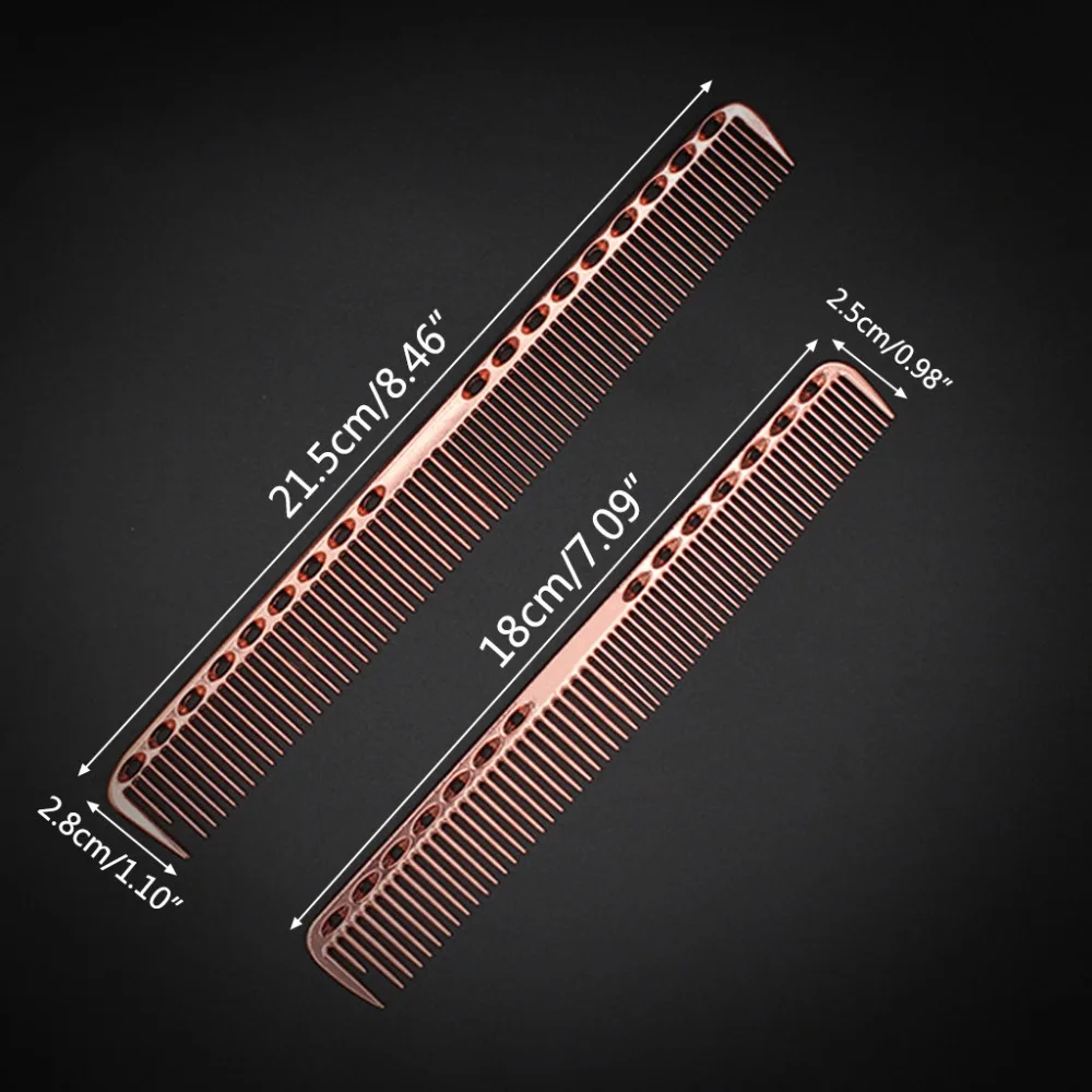 Цветной алюминиевый металлический гребень для стрижки волос, парикмахерские и парикмахерские расчески для салона мужчин и женщин, новинка