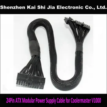 

24" Black Sleeved 24Pin ATX to 10Pin +18Pin Modular Power Supply Cable for Coolermaster V850 V700 V1000