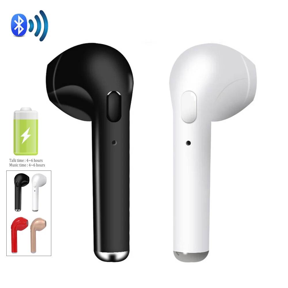 

Wireless Earpiece Bluetooth Earphones I7 i7s TWS Earbuds Headset With Mic for iPhone sunsung xiaomi huawei lenovo htc LG TCL ect