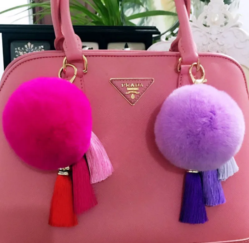 Горячая Распродажа CuteTassel помпон кисточка кулон брелок для автомобиля меховой