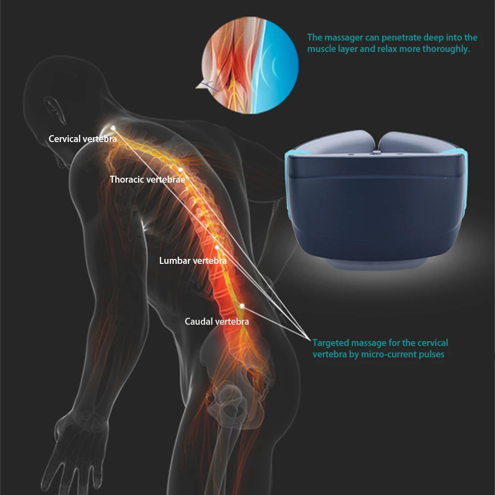 Quatro-cabeça de Pulso Alívio da Dor Ferramenta de Saúde Terapia Magnética Infravermelho Distante Aquecimento Massagem Nova Inteligente Cervical Massageador Elétrico 15 Beleza e saúde