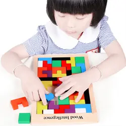 Деревянные пазлы доска Танграм игрушки мозг тизер PuzzleToys игра Дошкольное волшебство интеллектуальная развивающая детская игрушка