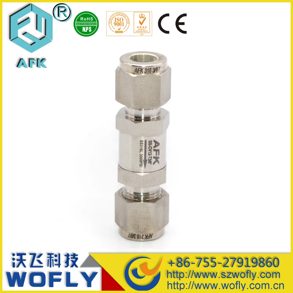 Обратный клапан высокого давления 1/2 psi наружный диаметр дюйма без обратного