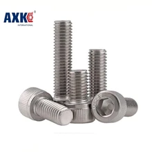 free shipping 50pcs/lot DIN912 M3*5/6/8/10/12/14/16/18/20/25/30 Stainless Steel 304 Hexagon Hex Socket Head Cap Screw 340pcs assorted stainless steel m3 screw 5 6 8 10 12 14 16 18 20mm with hex nuts bolt cap socket set