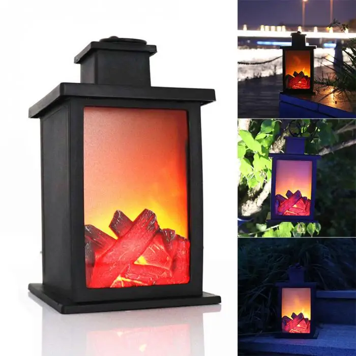 Durável para Jardim Lareira Queima Efeito Lanterna Luz Lâmpada Gramado Quarto -- M25 1 Pcs Led 7 Luminárias gramado