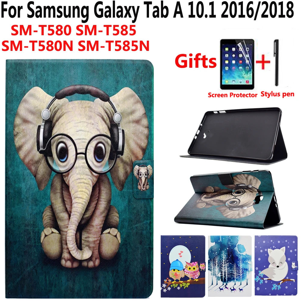 

Animal Case for Samsung Galaxy Tab A A6 10.1 2016 SM-T580 SM-T585 T580 T585 T580N T585N Shockproof Smart Cover for Samsung Tab A