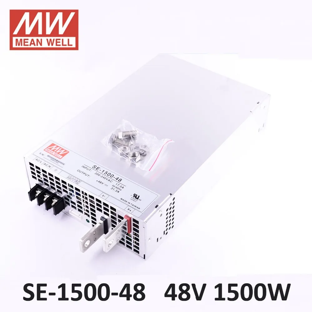 блок питания Оригинал Meanwell 1500 Вт 31.3A 48 В Питания SE-1500-48 ИСТОЧНИК ПЕРЕМЕННОГО ТОКА