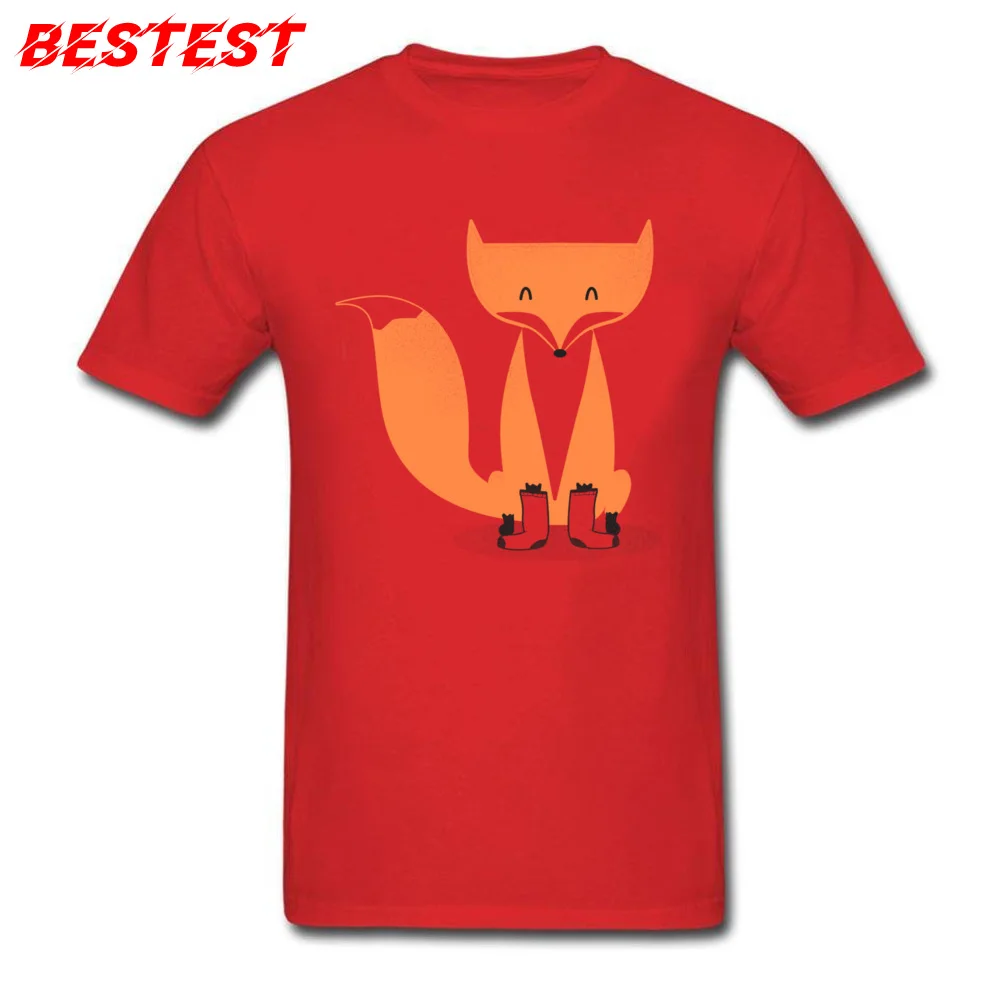 Tops & Tees A Fox With Socks Father Day Short Sleeve Pure Cotton Round Neck Men's T-shirts Printed Tops T Shirt Oversized A Fox With Socks red