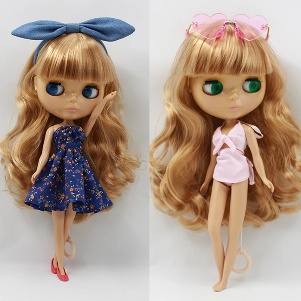 Free Shipping For Blyth Small Cloth Doll Clothes Print Dress Pink Bikini Azone 16 Eva Licca For Girl Christmas Gifts (1)