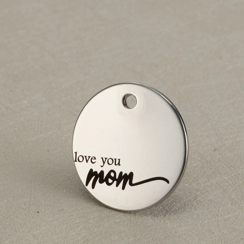 20 шт 22 мм золото/сталь цвет Высокое качество нержавеющая сталь &quotLove you mom&quot для DIY