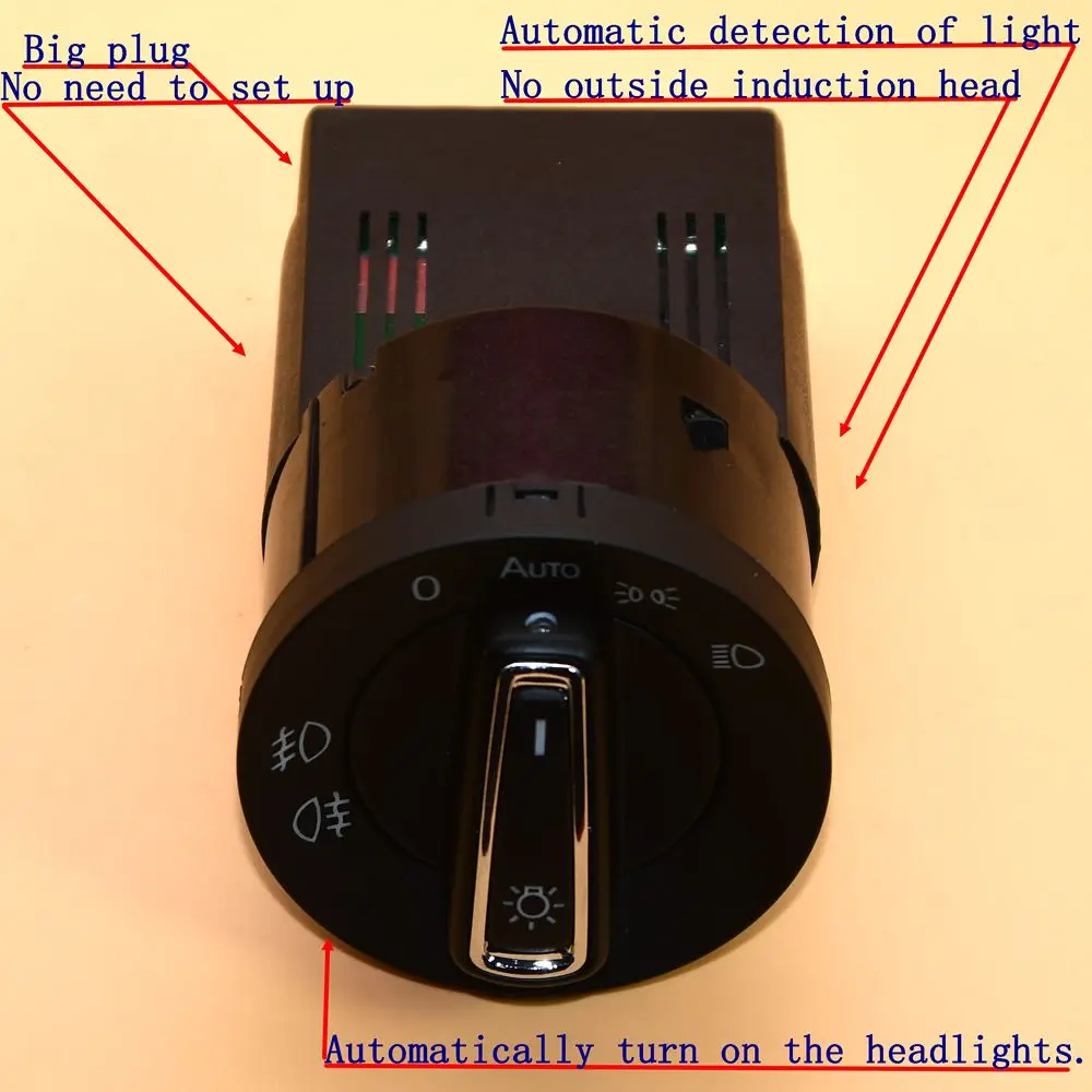 Lntegrated автоматический выключатель фары для Passat B6 Lavida Bora Polo Golf 6 Santana Beetle 5ND 941 431 B