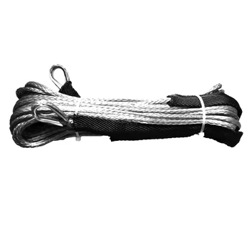 

6mm x 15m synthetic winch lines uhmwpe plasma rope with thimble both ends free shipping