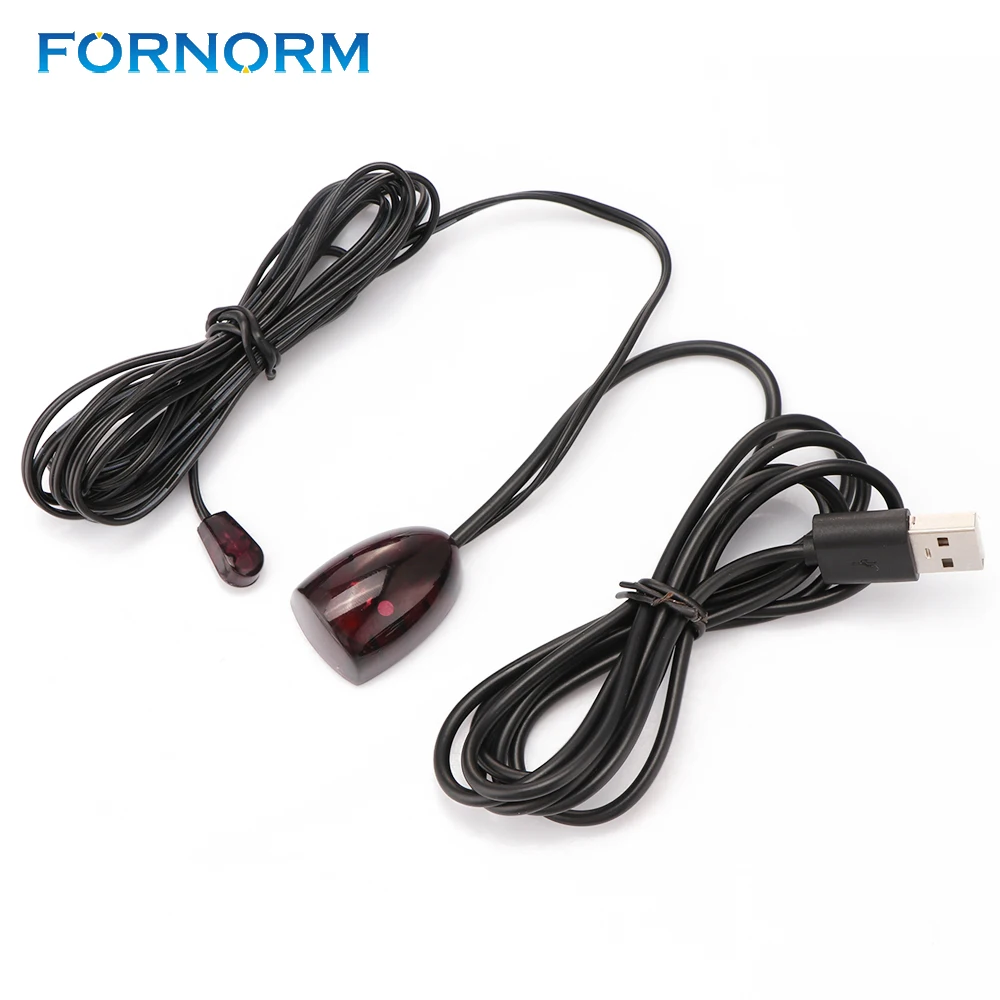 

FORNORM 5V IR Infrared Remote Control Transponder Receiver Repeater Emitter USB Adapter Extension Cord Cable With LED Light