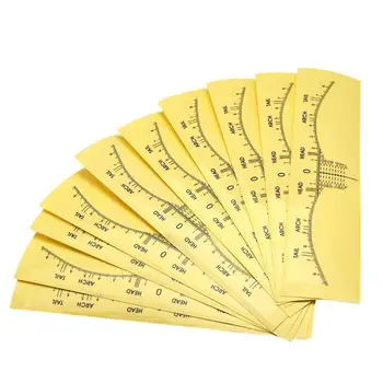 

10pcs/Set Disposable Accurate Tattoo Eyebrow Ruler Stickers Cosmetic Tool Measuremen Disposable Eyebrow Ruler Stickers