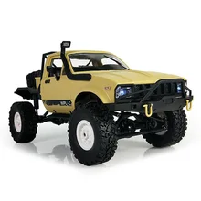 Высокая Скорость RC автомобили 1:16 2,4 г 2CH 4WD Mini Off-Road RC полу-грузовик с металлическим шасси TPR шины 15 км/ч/ч высокая скорость RC гоночный автомобиль игрушка